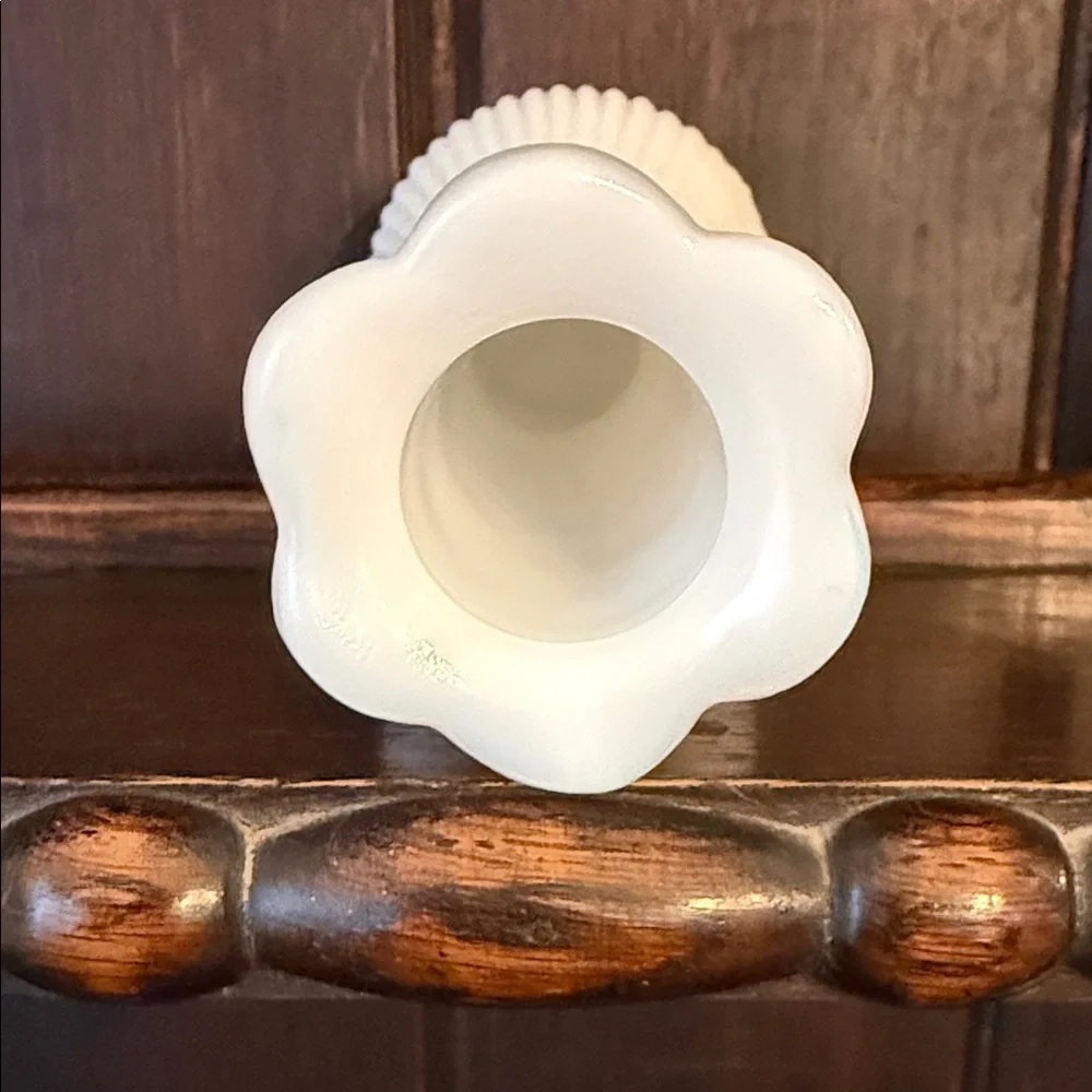 Chic White Fluted Vase